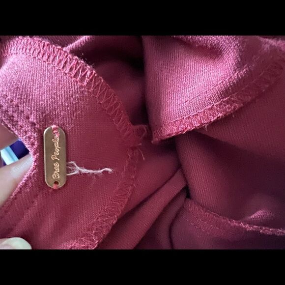 Free People Mock Neck Sleevless Skater Dress Burgandy Size L, Fits Like a XS - Picture 8 of 13